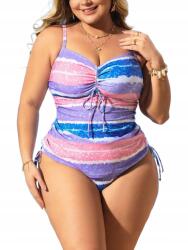 Shein 4XL-ES Kétrészes Csíkos Fürdőruha