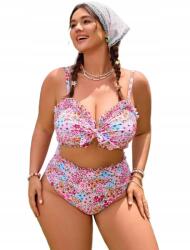 Shein 3XL-ES Kétrészes Virágmintás Fürdőruha