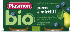 Plasmon БИО Плодово пюре Круша с боровинка 6м+ 2х80г - bubu