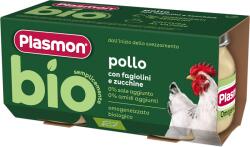 Plasmon БИО пюре пиле със зелен фасул и тиквички 6м+ 2х80г - bubu