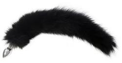 Rouge Stainless Steel Medium Butt Plug Tail - Real Fur