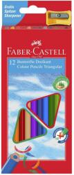 Faber-Castell Creioane colorate Faber-Castell 12 culori triunghiulare + ascutitoare (FC120523)