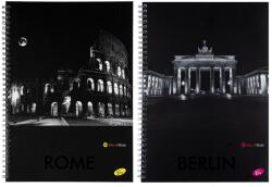 Elisa Caiet A4 70 file cu spirala, coperta 300g/mp, Elisa Cities By Night (EP-060569)
