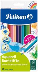Pelikan Creioane colorate acuarela Pelikan 12 culori+pensula (700672)