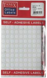 Tanex Etichete rotunde albe 10mm, 1080 buc. /set, Tanex (TX-OFC-128-WH)