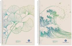 Herlitz Caiet A5 70 file cu spirala, hartie reciclata, Herlitz GREENline, matematica (50033492)