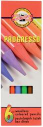 KOH-I-NOOR Creioane colorate fara lemn Koh-I-Noor Progresso set 6 culori (K8755-6)