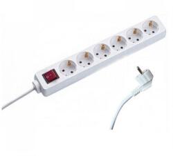  Prelungitor cu 6 prize, lungime 3 m cu intrerupator (P6L3I)