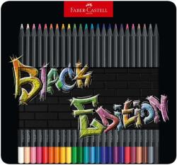 Faber-Castell Creioane colorate Faber-Castell 24 culori Black Edition, cutie metal (FC116425)