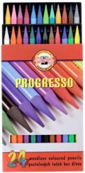 KOH-I-NOOR Creioane colorate fara lemn Koh-I-Noor Progresso set 24 culori (K8758-24)