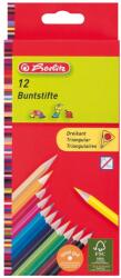 Herlitz Creioane colorate Herlitz 12 culori triunghiulare (10412021)