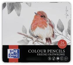 Oxford Creioane colorate 24 culori Oxford Artistic, cutie metalica (400174560)