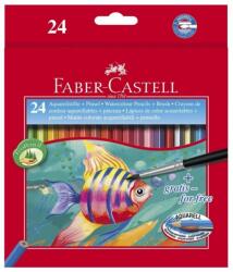 Faber-Castell Creioane colorate acuarela Faber-Castell 24 culori + pensula (FC114425)