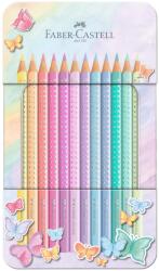 Faber-Castell Creioane colorate 12 culori Faber-Castell Sparkle Pastel, cutie metalica (FC201910)