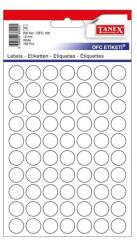 Tanex Etichete rotunde albe 13 mm, 700 buc. /set, Tanex (TX-OFC-129-WH)