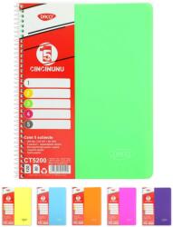 DACO Caiet A4 200 file cu spirala, 5 subiecte, hartie 70g/mp, Daco (CT5200)