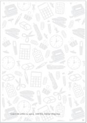  Caiet A4 100 file velin cu spirala, hartie 80g/mp (CSV100F)