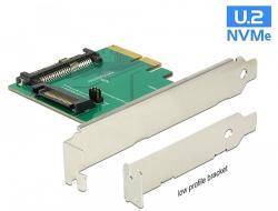 Delock PCI Express X4 Kártya > 1 X Belső U. 2 NVMe SFF-8639 Dugó (89673) - fizz