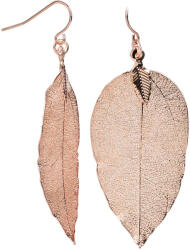 Troli Laurel Rózsaszín aranyozott fülbevaló Babérlevél