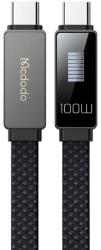 Mcdodo Cablu de date Mcdodo Type-C la Type-C Rhythm LED, Fast Charging, 100W, 1.2m, Negru