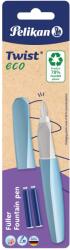 Pelikan Twist ECO toll, vegyes színek (kék, levendula, rózsaszín, szürke) ergonomikus markolat, 2 kék patron, buborékfólia (822244)
