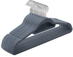 SONGMICS Bársony fogasok, 20 darabos ruhafogas készlet, világosszürke (CRF20VX)