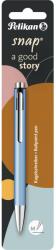 Pelikan Snap K10 golyóstoll, fém test, jeges kék (817684)