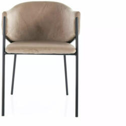 Bono Velvet Bézs Bársony Étkezőszék Fekete Fém Vázzal