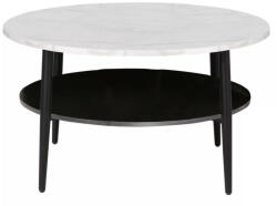  Ella A Kerek Dohányzóasztal Márvány Hatású Fehér Lappal