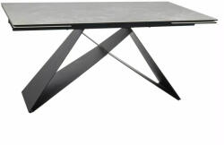  Westin Diamond Ceramic Bővíthető Üvegasztal Krém Matt Fekete Vázzal