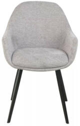  Vinto Brego Szürke Étkezőszék Fekete Fém Vázzal
