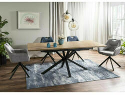 Remo Brego Forgó Szék Világos Bézs Szövet Fekete Vázzal