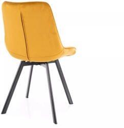 Monti Velvet Bársony Étkezőszék Curry Sárga Steppelt