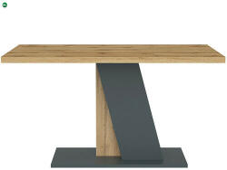  BRISTOL Étkezőasztal Tölgy/Fekete Színben 138 cm