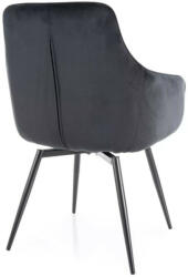  Marlo Velvet Fekete Bársony Étkezőszék Automata Visszatérés Funkcióval