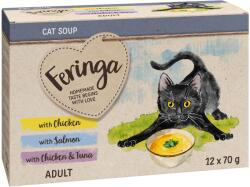 Feringa 24x70g Feringa macskaleves nedves macskatáp Mix (csirke, lazac, csirke & tonhal)