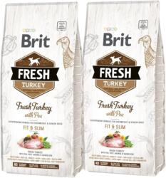 Brit Brit Fresh pulyka és borsó felnőtt Fit & Slim 2x12kg