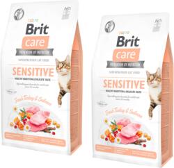 Brit Brit Care Cat Grain-Free Sensitive Healthy Digestion & Delicate Taste with Turkey & Salmon 2x7kg