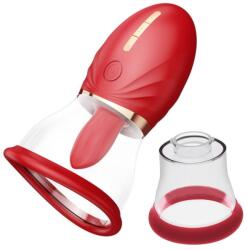 REALOV Adoramor Magic Tongue Pleasure 2 Cups Red Vibrator