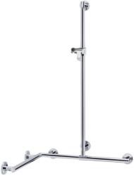 KEUCO Plan Care - Kapaszkodó zuhanyrúddal 80x126 cm, zuhanytartóval, króm 34915019611 (34915019611)