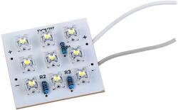 Vipow LED0103 LED panel, zöld, 9LED, 12V (LED0103)