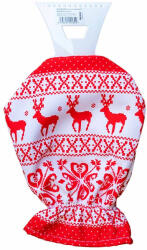 SHERON kesztyűs jégkaparó, norvég mintás, piros