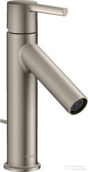 Hansgrohe AXOR STARCK hidegindításos mosdó csaptelep automata leeresztővel, rozsdamentes acél hatású 10007800 (10007800)