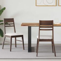 vidaXL Étkező Székek 2 pcs Világos Barna 43 x 54 x 89 cm Tömör Gumi Fa (42020438)