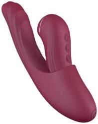 VibeConnect - 2in1 G-pont és csiklóizgató vibrátor (piros) - vagyaim