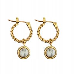  Fülbevaló sebészeti acél Lolita Accessories arany ekrü szem