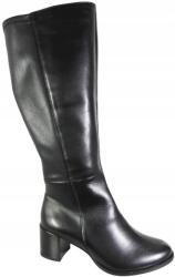 Pesco Női csizma Pesco 2364, 37- Méret , bőr, fekete, szemcsés, blokkos mintázatú (2364)