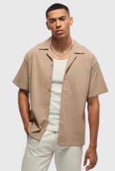 Boohoo Bézs Rövid Ujjú Ing NW8 B18__XS