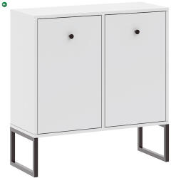 INTERMEBLE 2 Ajtós Komód Fehér Színben. LINEA 77 cm