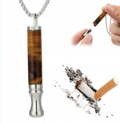  Dohányzásról leszoktató nyaklánc Légzés Csendes Nem Fütyül Tigrisszem Acél (Naszyjnik Do Rzucania Palenia)